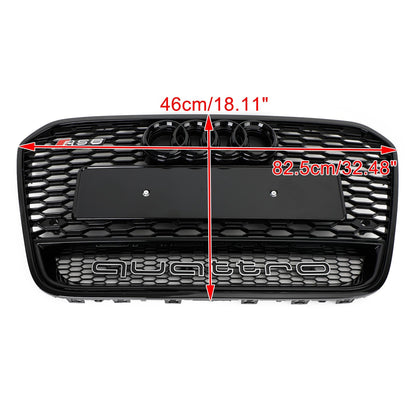 Audi 2012-2015 A6 S6 C7 Grill Replacement RS6 Style Front Mesh Honeycomb Grill Replacement