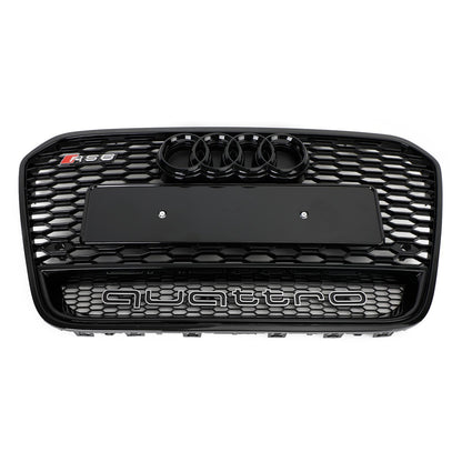Audi 2012-2015 A6 S6 C7 Grill Replacement RS6 Style Front Mesh Honeycomb Grill Replacement