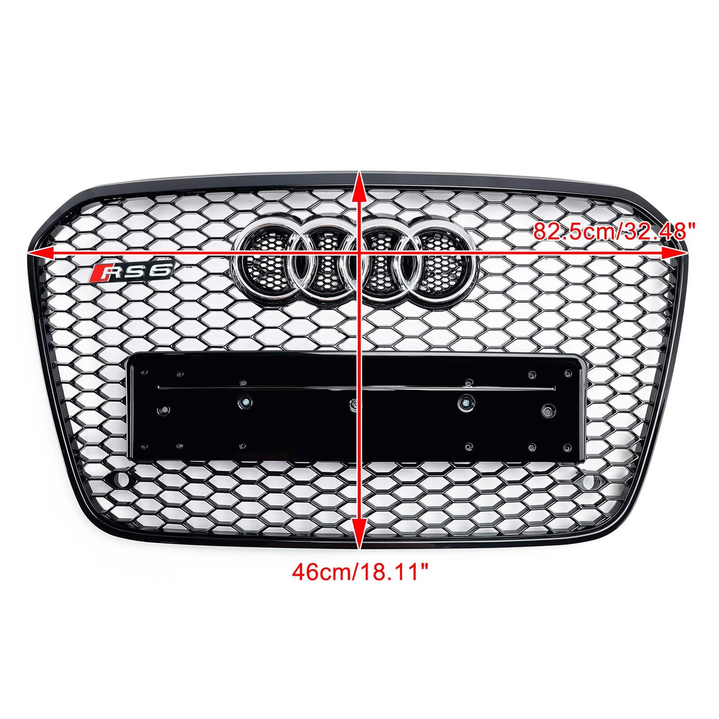 Audi 2012-2015 A6 S6 C7 Grill Replacement RS6 Style Front Mesh Honeycomb Grill Replacement