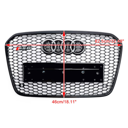 Audi 2012-2015 A6 S6 C7 Grill Replacement RS6 Style Front Mesh Honeycomb Grill Replacement