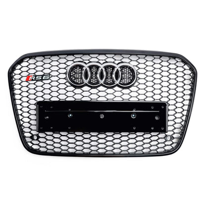 Audi 2012-2015 A6 S6 C7 Grill Replacement RS6 Style Front Mesh Honeycomb Grill Replacement