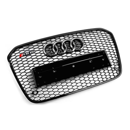 Audi 2012-2015 A6 S6 C7 Grill Replacement RS6 Style Front Mesh Honeycomb Grill Replacement