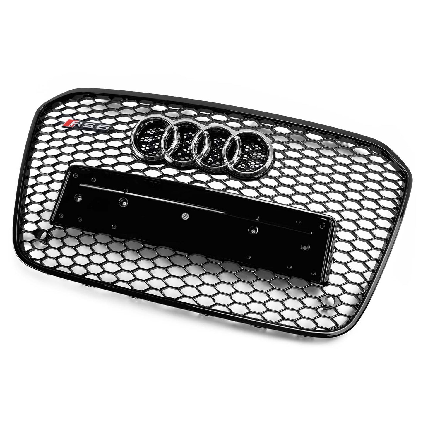 2012-2015 Audi A6 C7/S6 pre-facelift RS6 Style Honeycomb Front Bumper Grille Blcak Grill