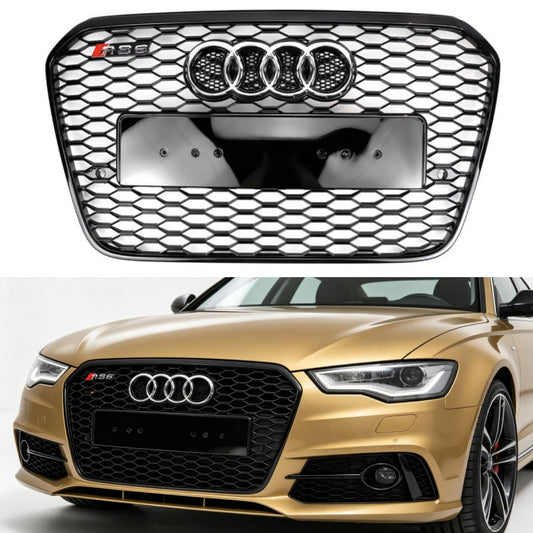 Audi 2012-2015 Audi S6 C7 Pre Facelift To RS6 Style Honeycomb Front Bumper Grille