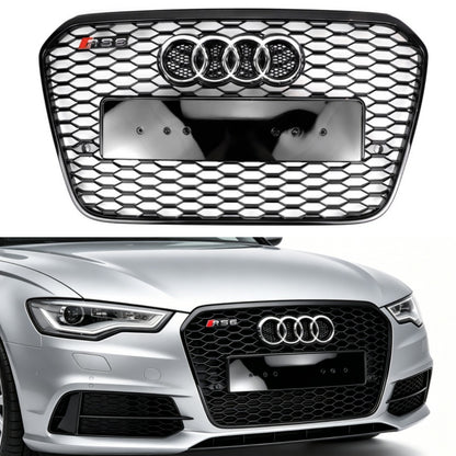 2012-2015 Audi A6 C7/S6 pre-facelift RS6 Style Honeycomb Front Bumper Grille Blcak Grill