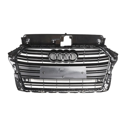 Audi A3 / A3 Sline / S3 2017-2019 Front Grille Chrome Black Slat Replacement Grill