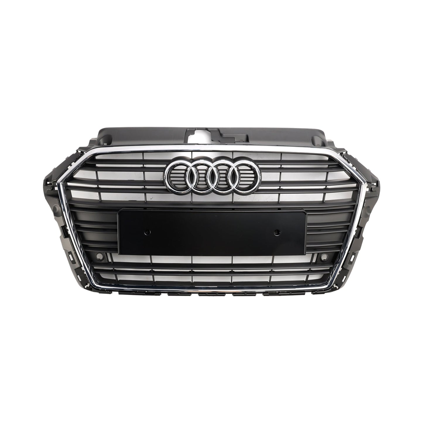 Audi A3 / A3 Sline / S3 2017-2019 Front Grille Chrome Black Slat Replacement Grill