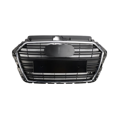 Audi A3 / A3 Sline / S3 2017-2019 Front Grille Chrome Black Slat Replacement Grill