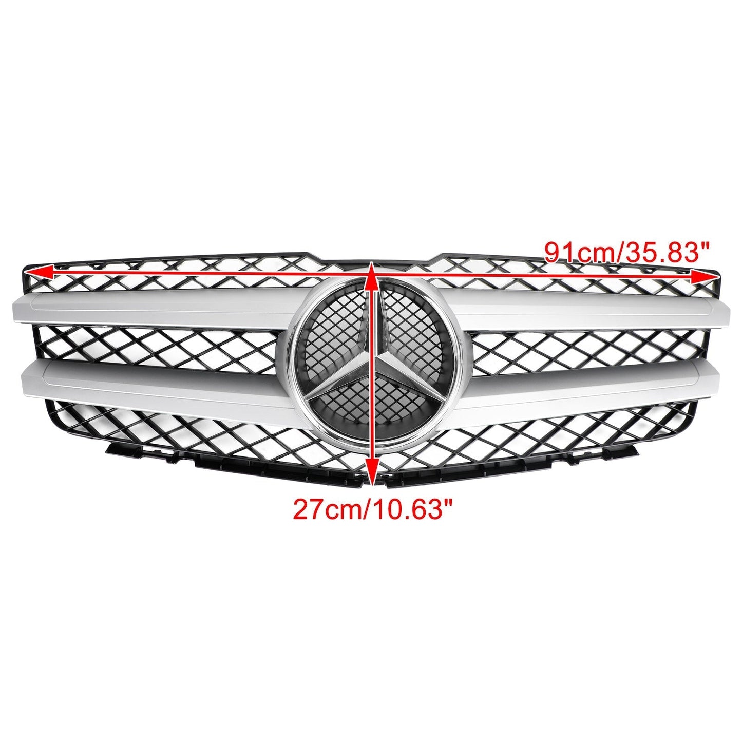 Mercedes Benz GLK-Class X204 2008-2012 Front Bumper Grille Chrome Replacement Grill
