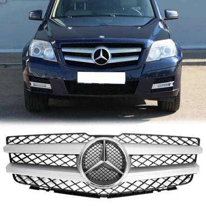 2008-2012 Mercedes Benz GLK-Class X204 GLK350/220/250/300/320 Front Hood Bumper Grill Black Silver Grill