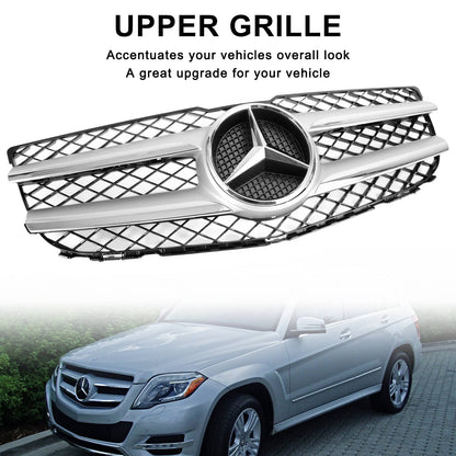 2013-2015 Mercedes-Benz GLK-Class GLK250/300/350 Front Hood Bumper Grill Chrome Silver Black Grille