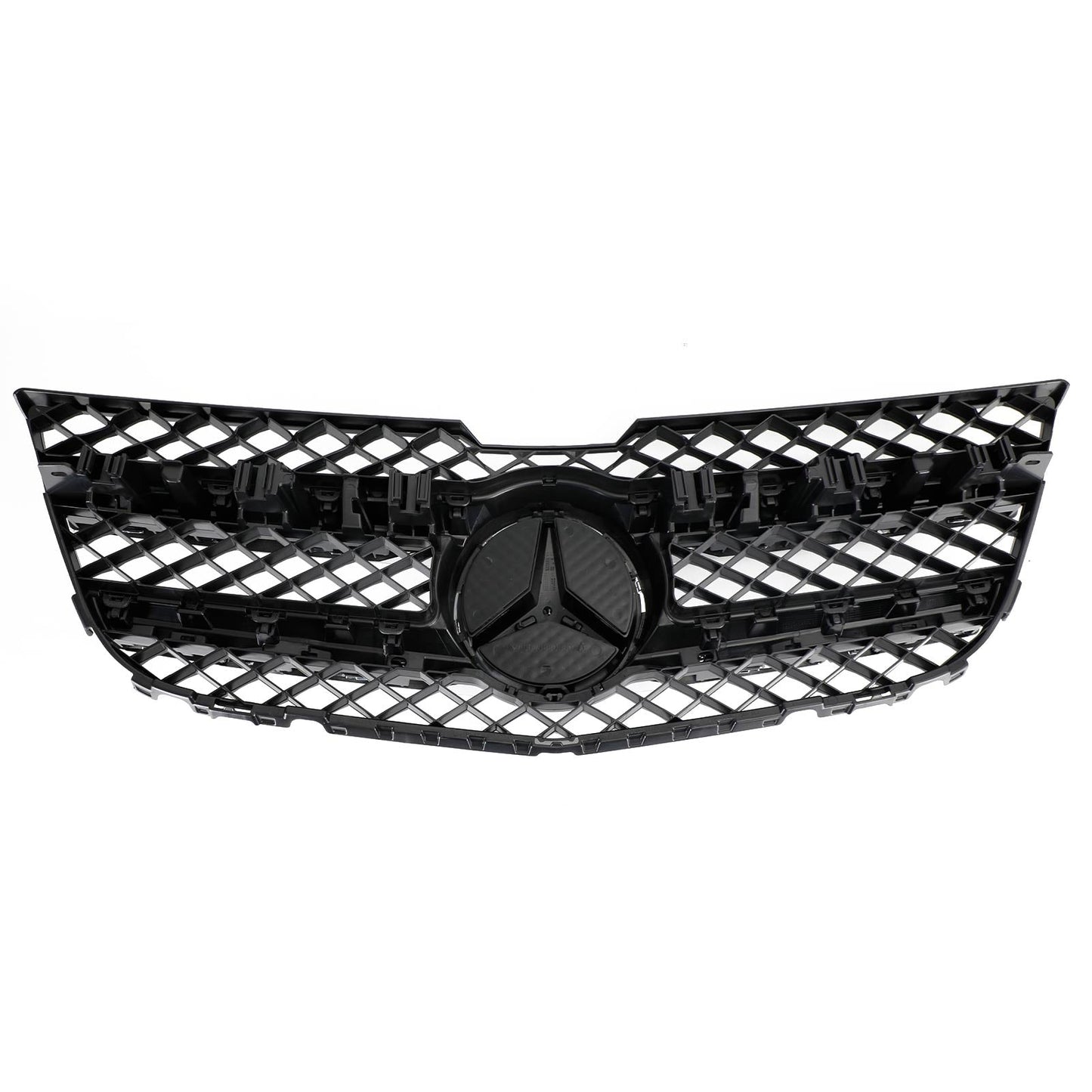 2013-2015 Mercedes-Benz GLK-Class X204 Chrome Front Grill Upper Bumper Replacement W/ Star Emblem Grille