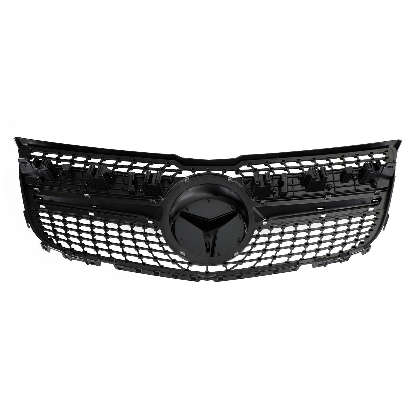 2013-2015 Mercedes-Benz GLK-Class X204 Chrome Front Grill Upper Bumper Replacement W/ Star Emblem Grille