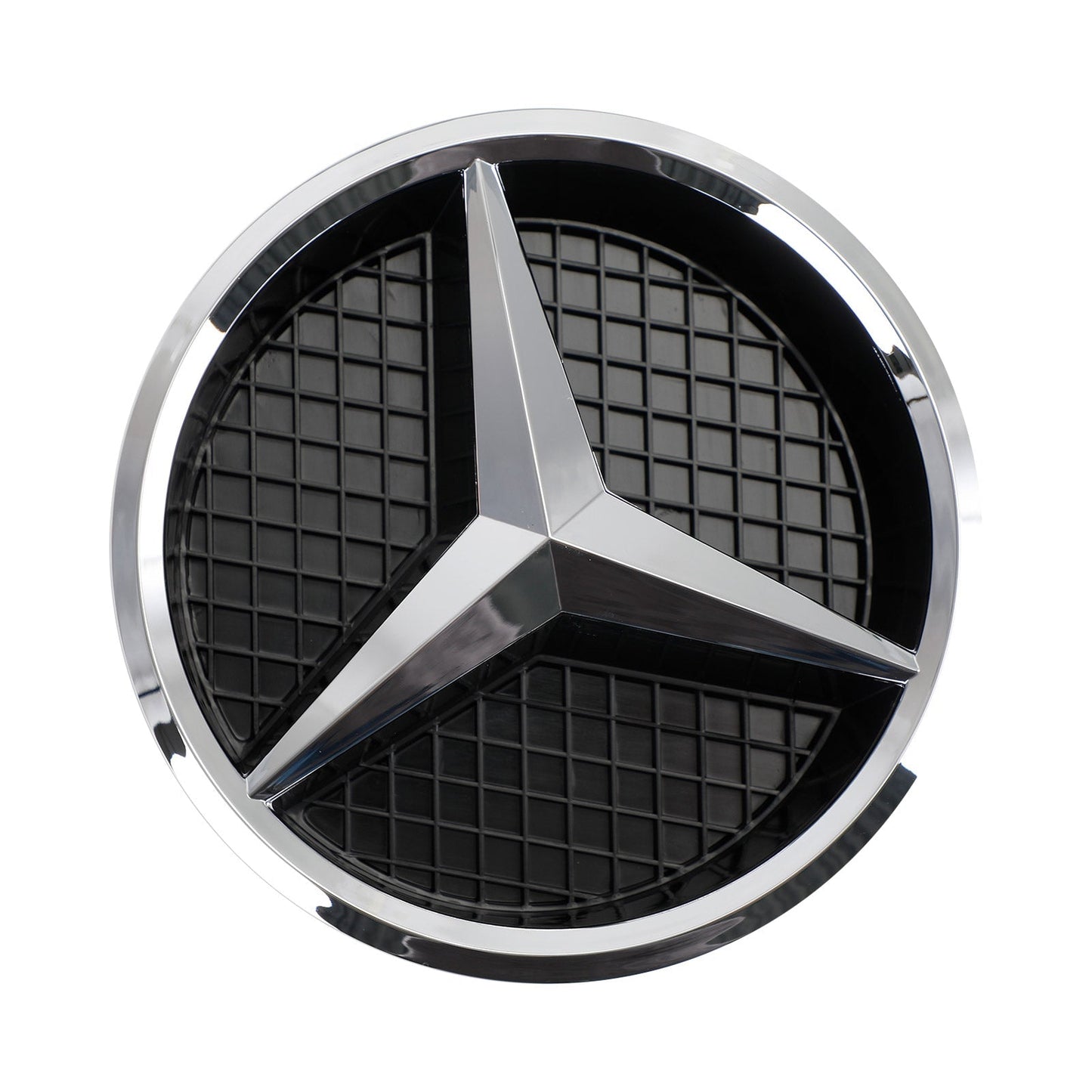 2013-2015 Mercedes-Benz GLK-Class X204 Chrome Front Grill Upper Bumper Replacement W/ Star Emblem Grille