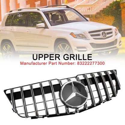 2008-2012 Mercedes Benz GLK-Class X204 Black Chrome Grille Front Bumper Replacement Grill