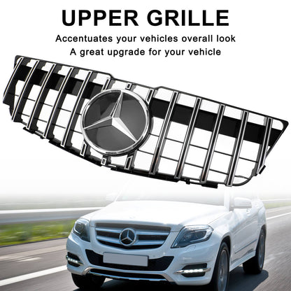 2008-2012 Mercedes Benz GLK-Class X204 Black Chrome Grille Front Bumper Replacement Grill