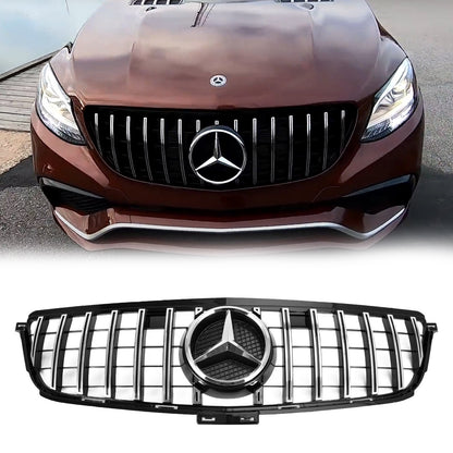 2012-2015 Benz W166 ML-Class ML300 ML320 ML350 ML400 Mercedes AMG Style Chrome Black Front Grill Replacement Grille