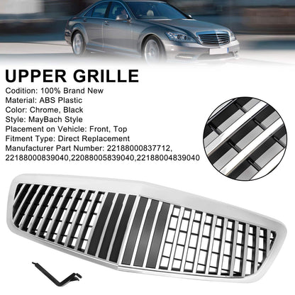 2010-2013 Mercedes Benz W221 S400 S450 S550 S600 S65 S63 S-Class AMG/MayBach Style Grill Chrome Grill