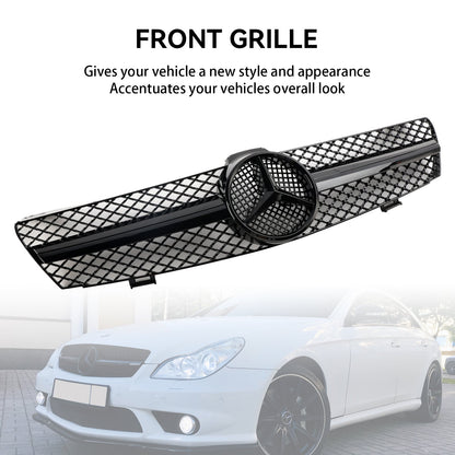 2004 2005 2006 2007 2008 Mercedes Benz CLS-Class W219 Front Grill Chrome / Black Replacement Grille With Star Emblem