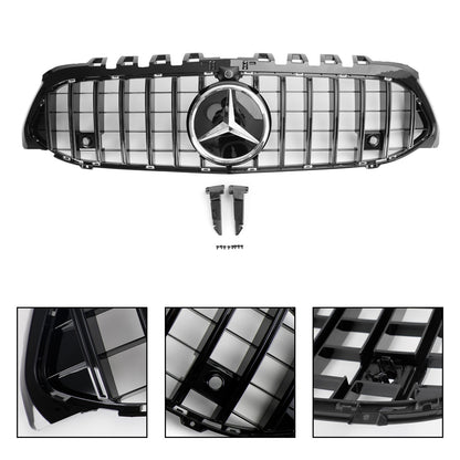 2019-2023 Mercedes Benz A-CLASS W177 AMG Style Front Grille Glossy Black Replacement Grill