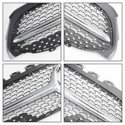 2019-2023 Benz W177 A-CLASS A180/200/A35 Diamond Front Bumper Mercedes Grill Black Chrome Grill