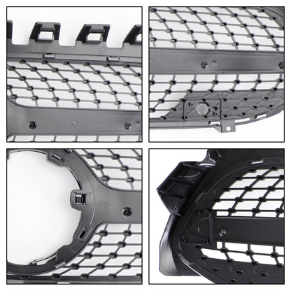 2019-2023 Benz W177 A-CLASS A180/200/A35 Diamond Front Bumper Mercedes Grill Black Chrome Grill