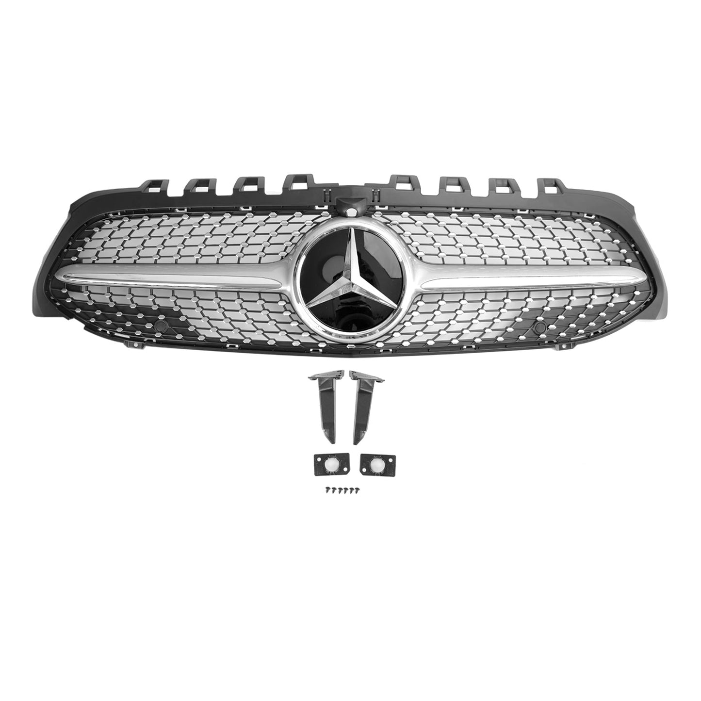 2019-2023 Benz W177 A-CLASS A180/200/A35 Diamond Front Bumper Mercedes Grill Black Chrome Grill