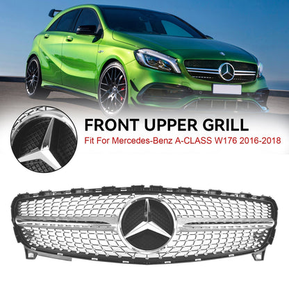 2016-2018 Mercedes Benz A-CLASS W176 A180/200/A45 Front Bumper Grille Diamond Replacement Grill