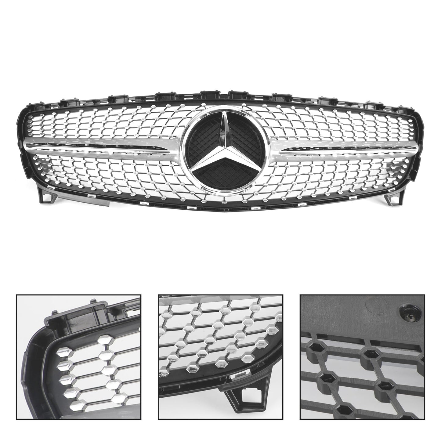 2016-2018 Mercedes Benz A-CLASS W176 A180/200/A45 Front Bumper Grille Diamond Replacement Grill