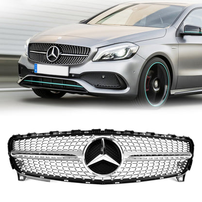 2016-2018 Mercedes Benz A-CLASS W176 A180/200/A45 Front Bumper Grille Diamond Replacement Grill