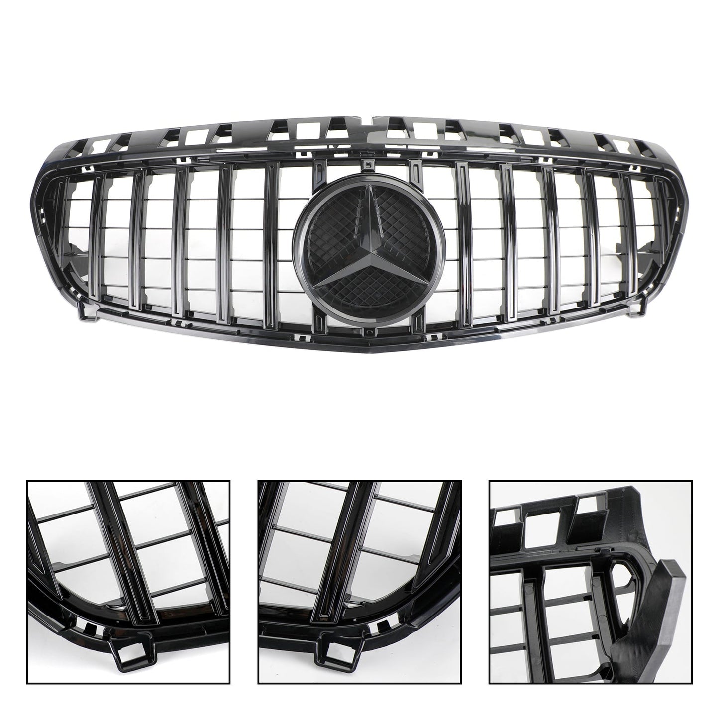 2012-2015 Mercedes-Benz A-CLASS W176 A180/200/A45 Front Bumper Grille Gloss Black AMG Style Grill
