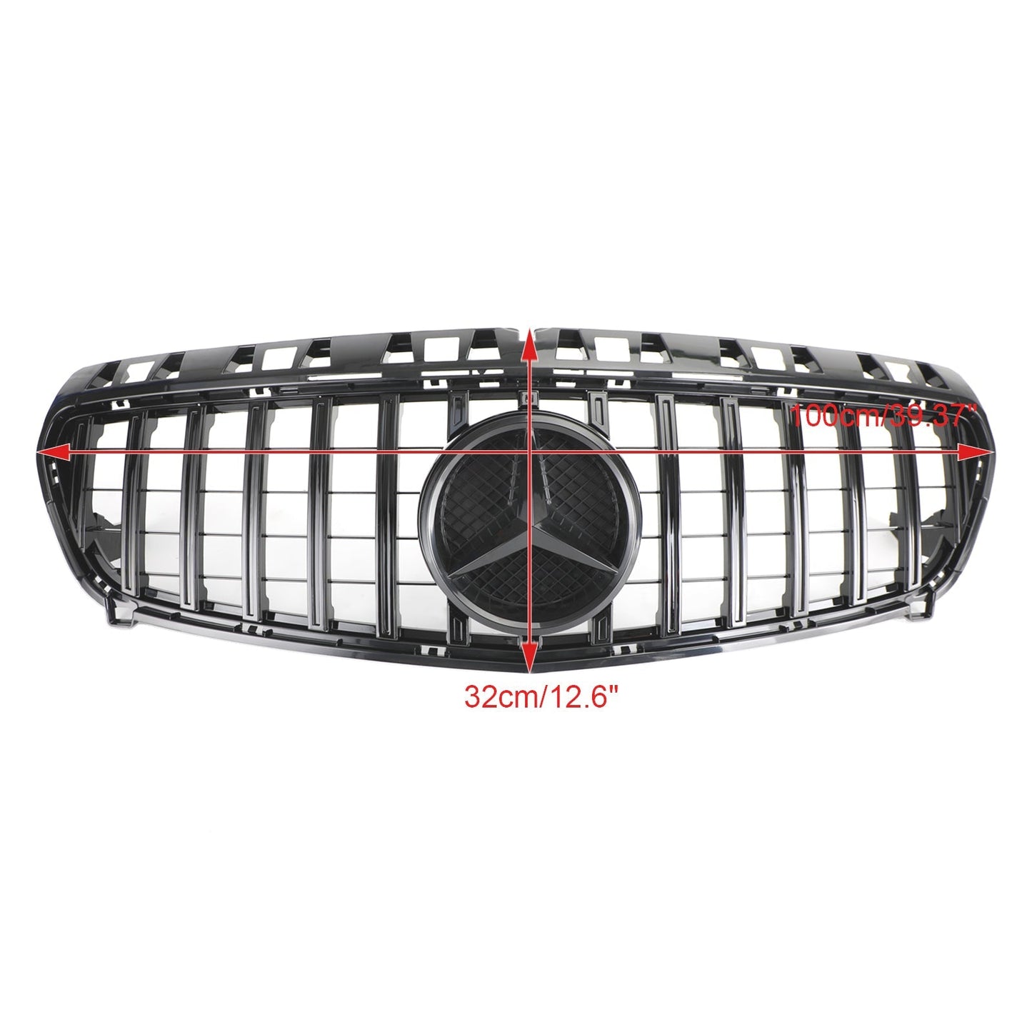 2012-2015 Mercedes-Benz A-CLASS W176 A180/200/A45 Front Bumper Grille Gloss Black AMG Style Grill