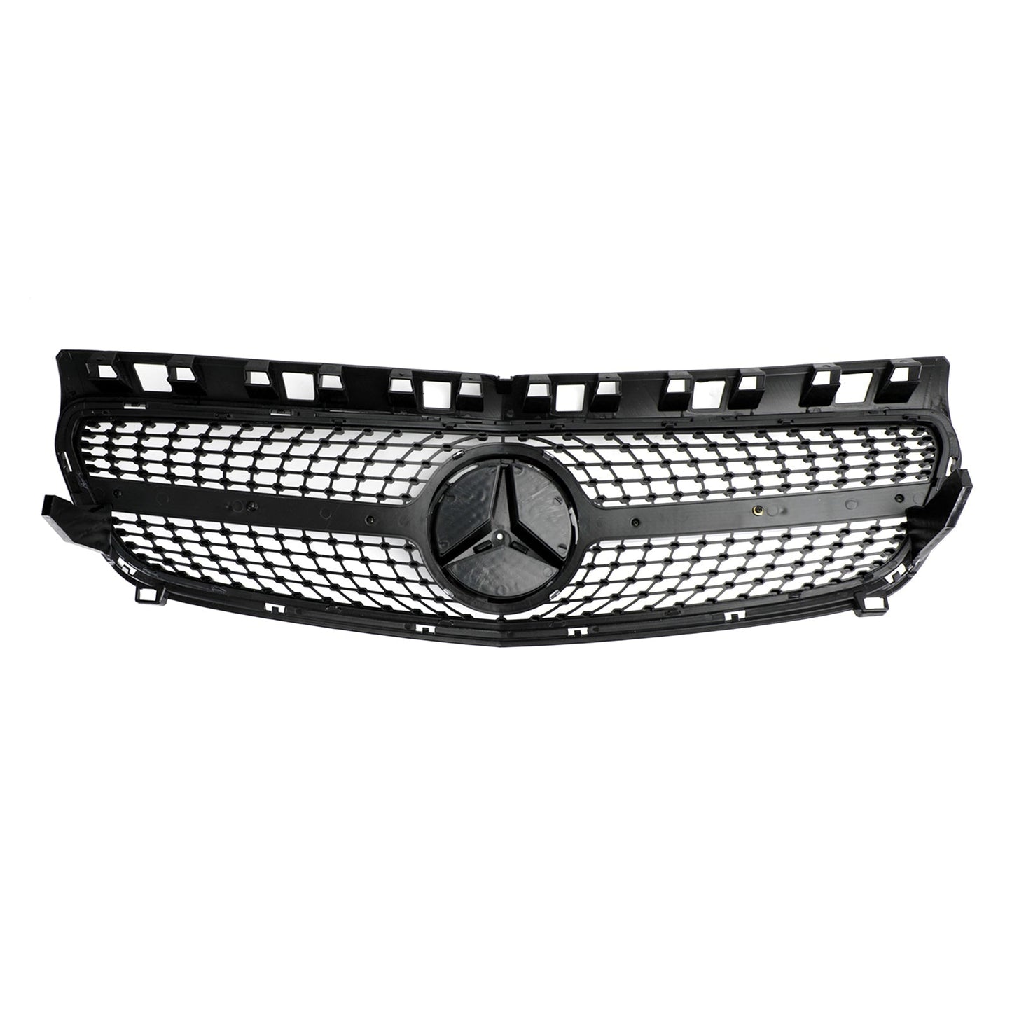 2013-2015 Mercedes W176 A-Class A180/200/A45 Front Bumper Grille Black Chrome Replacement Grill
