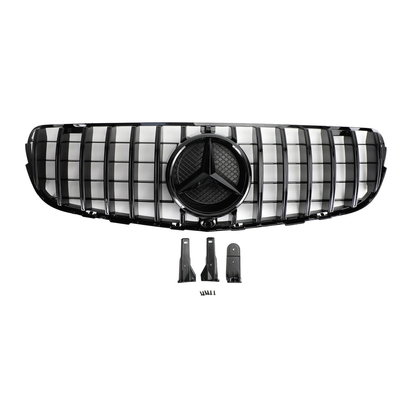 2015-2019 Benz X253 GLC-Class GLC250/300/350e/220d Mercedes Front Bumper Grille Gloss Black AMG Style Grill