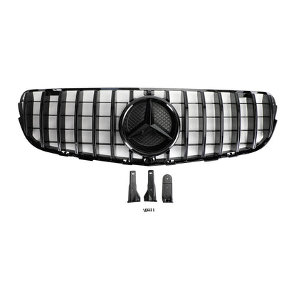 2015 2016 2017 2018 2019 Mercedes Benz GLC-Class X253 Front Grille AMG Style Bumper Black Grille With Star Emblem