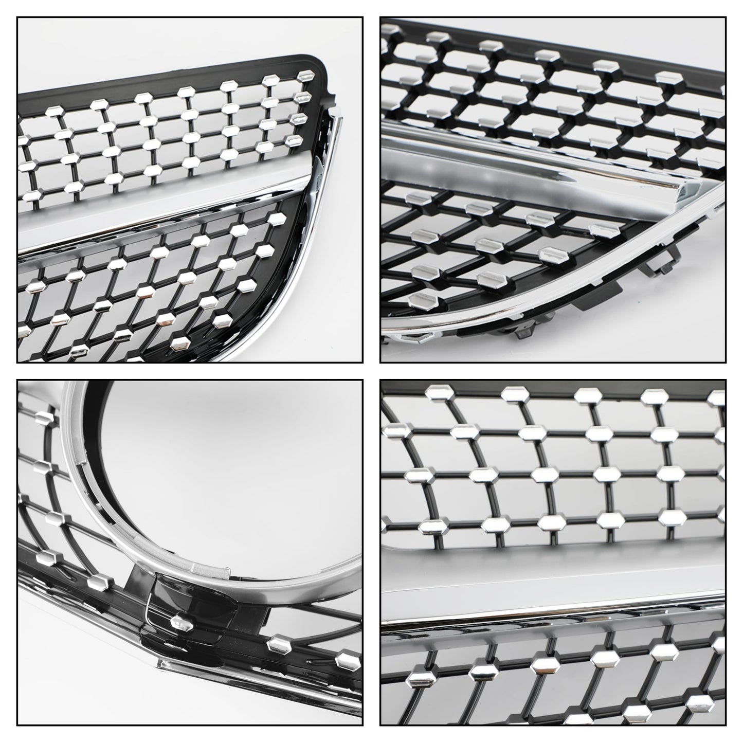 2014-2017 E-Class W207/C207 Coupe Mercedes Benz Diamond Style Front Grill Chrome Grille With Star Emblem