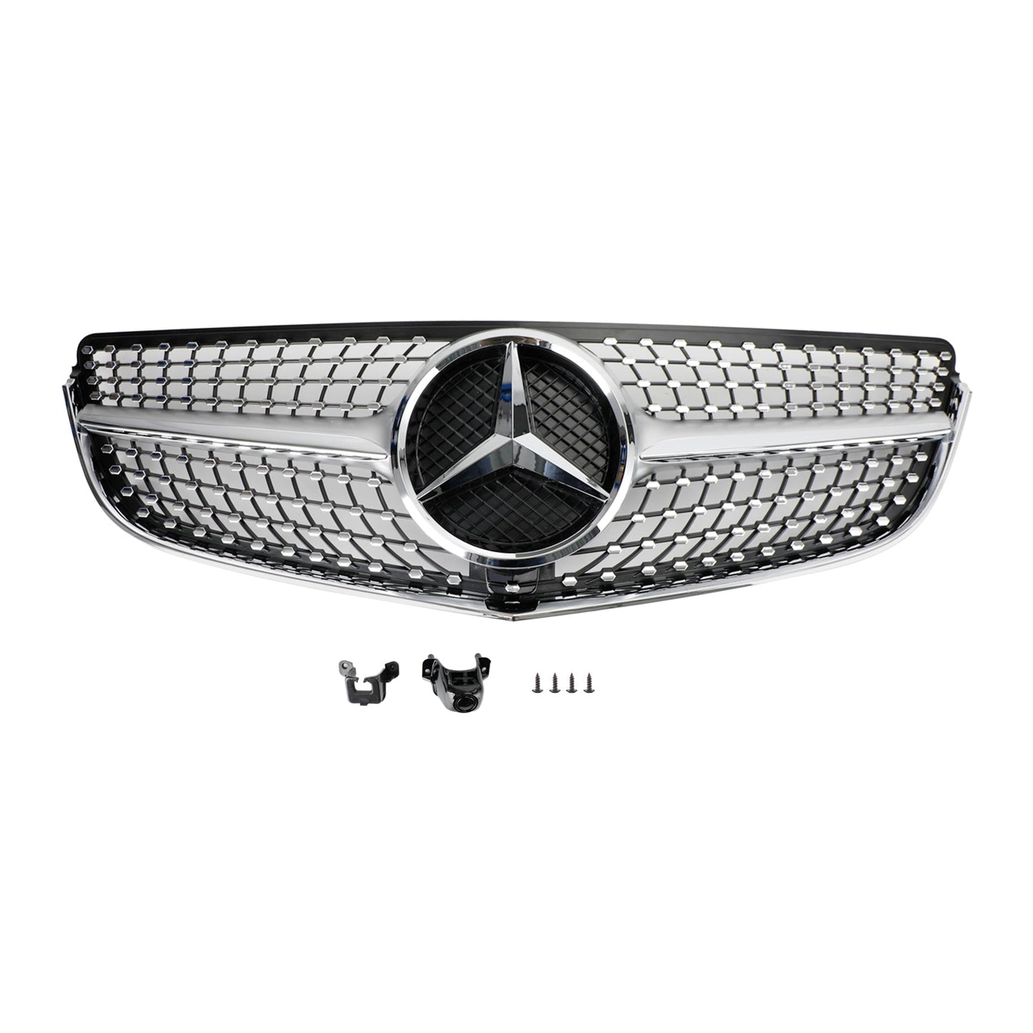 2014-2017 E-Class W207/C207 Coupe Mercedes Benz Diamond Style Front Grill Chrome Grille With Star Emblem