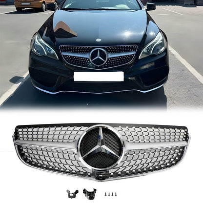 2014-2017 E-Class W207/C207 Coupe Mercedes Benz Diamond Style Front Grill Chrome Grille With Star Emblem