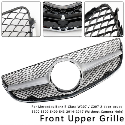 2014 2015 2016 2017 Mercedes Benz E-Class W207/C207 Coupe Diamond / OEM Style Grill Front Bumper Replacement Grille