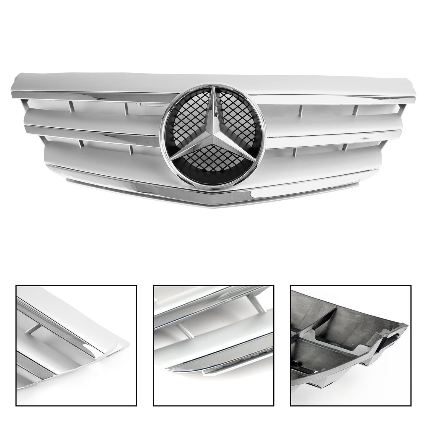 2009-2011 Mercedes-Benz B-Class W245 A160/180/200 Front Bumper Grille Chrome Gray Replacement Grill