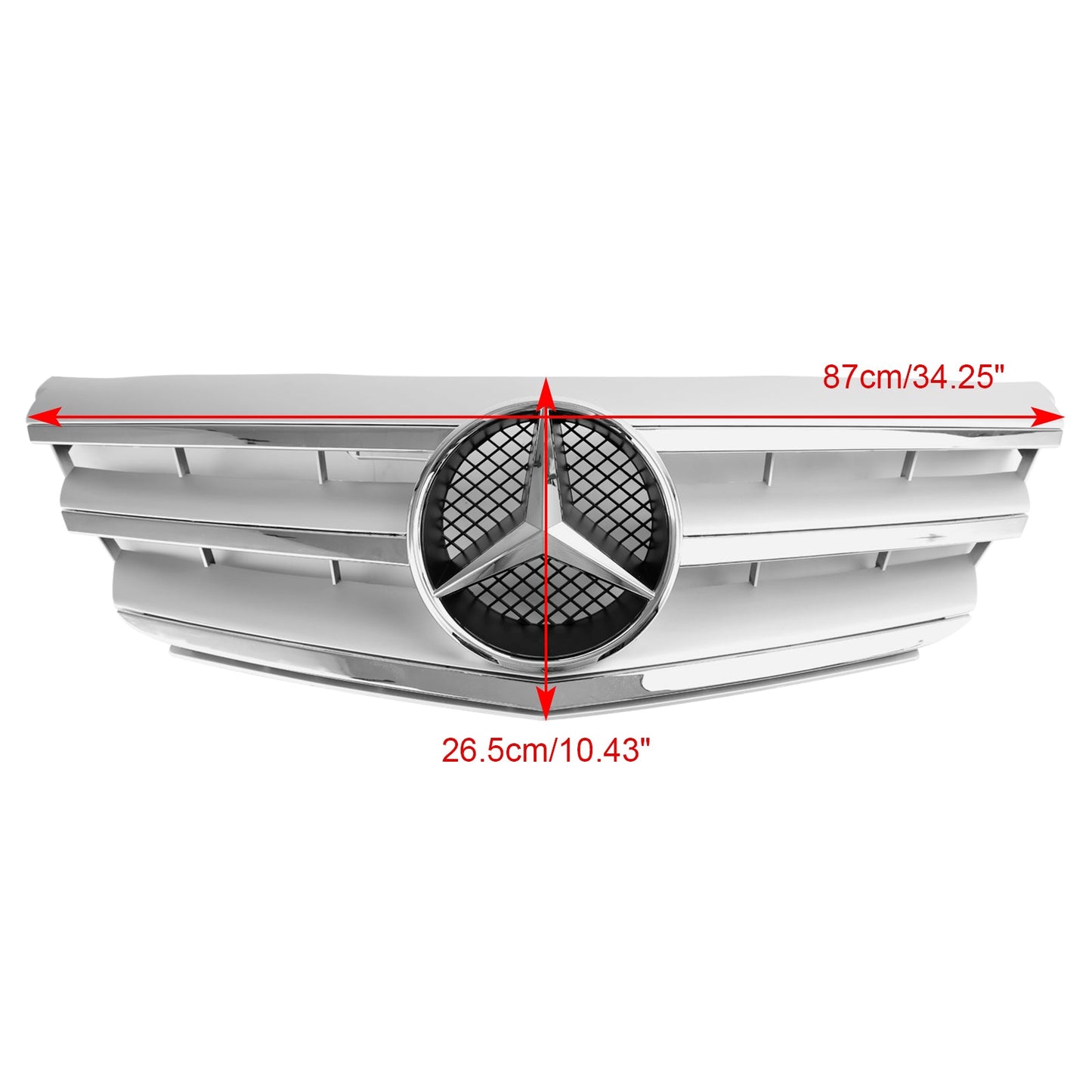 2009-2011 Mercedes-Benz B-Class W245 A160/180/200 Front Bumper Grille Chrome Gray Replacement Grill