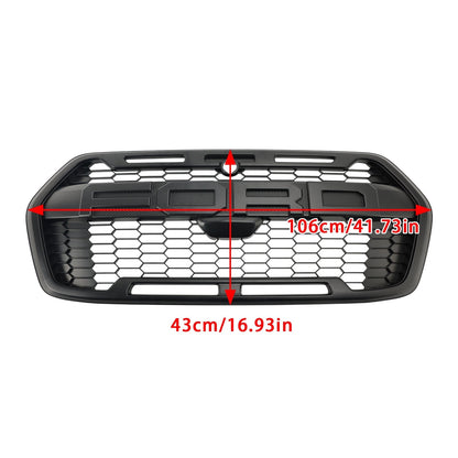 Raptor Style Grill For 2020-2024 Ford Transit 150 250 350 Front Bumper Grill Replacement Matte Black Grille