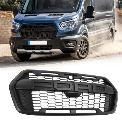 Ford Transit MK8 Trail Raptor Style Grille 2019-2024 Front Bumper Replacement Matte Black Grill