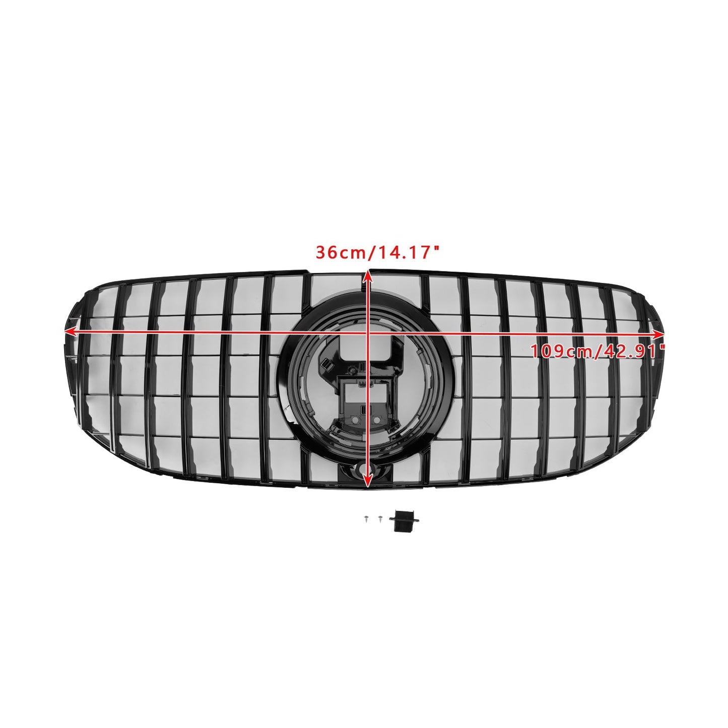2020-2023 Mercedes Benz GLS Class X167 GTR Style Grill Front Bumper Glossy Black Replacement Grille