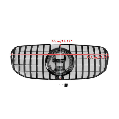 2020-2023 Mercedes Benz GLS Class X167 GTR Style Grill Front Bumper Glossy Black Replacement Grille