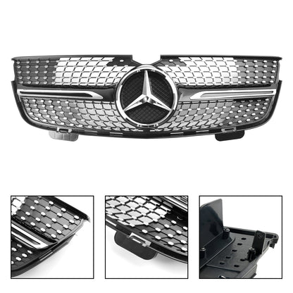 Benz 2007-2009 GL-Class X164 GL450 Chrome Diamonds Mercedes Benz Grill Front Bumper Grille
