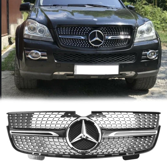 Benz 2007-2009 GL-Class X164 GL450 Chrome Diamonds Mercedes Benz Grill Front Bumper Grille