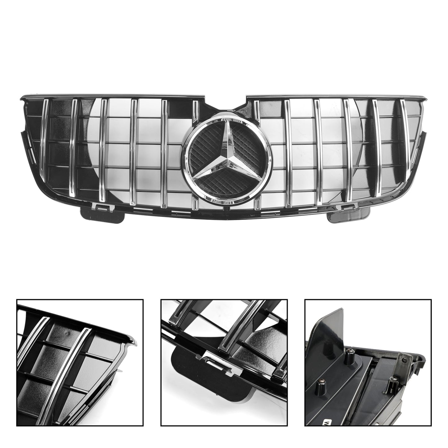 Mercedes-Benz 2007-2009 GL-Class X164 GL450 GT Front Bumper Grille Black Chrome Grill