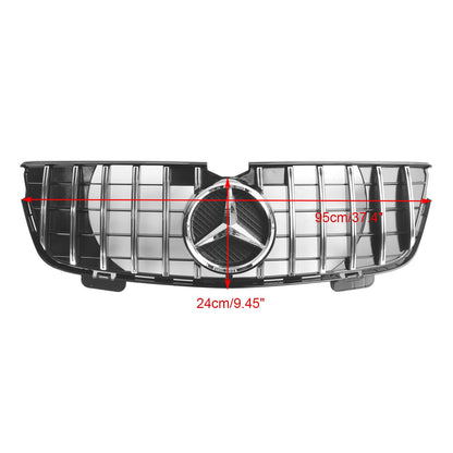 Mercedes-Benz 2007-2009 GL-Class X164 GL350 GTR Style Front Bumper Grill Chrome Black Grill