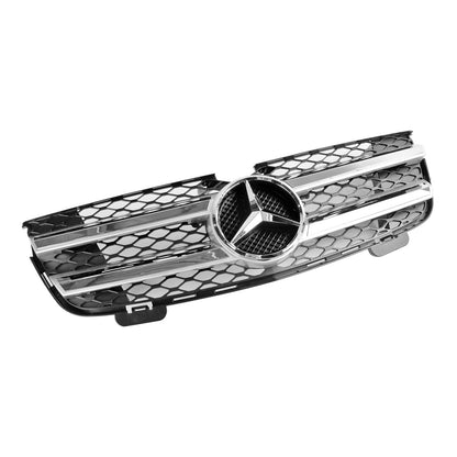 2007-2009 Mercedes-Benz GL-Class X164 Chrome Grille Front Bumper Two Fin Grill With Emblem
